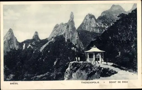 Ak Teresópolis Brasilien, Doigt de Dieu, Landschaftsblick