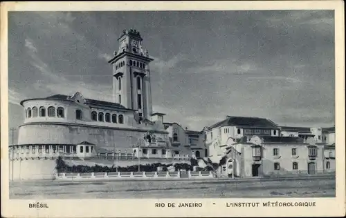 Ak Rio de Janeiro Brasilien, Das Meteorologische Institut