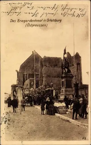 Ak Szczytno Ortelsburg Ostpreußen, Der Kriegerdenkmal