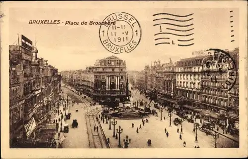 Ak Brüssel Brüssel, Place de Brouckere