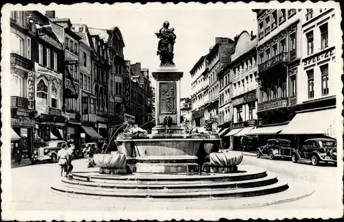 Ak Lüttich Lüttich Wallonien, Rue Vinave d’Ile und Statue der Jungfrau