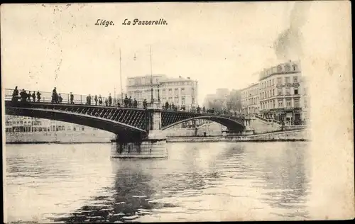 Ak Lüttich Lüttich Wallonien, La Passerelle