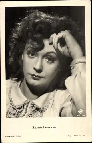 Ak Schauspielerin und Sängerin Zarah Leander, Portrait, Autogramm