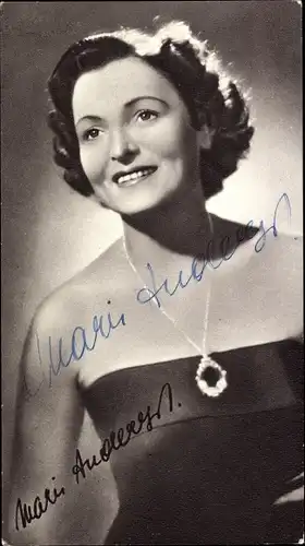 Ak Schauspielerin Maria Andergast, Portrait, Autogramm