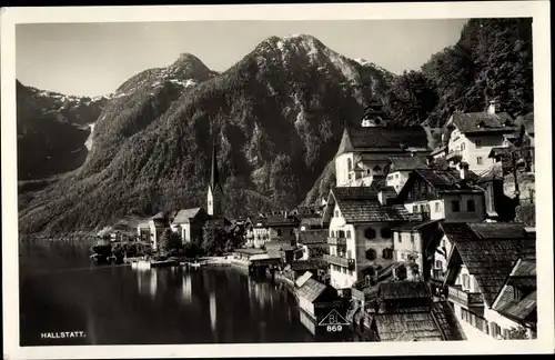 Ak Hallstatt im Salzkammergut Oberösterreich, Teilansicht, Kirche