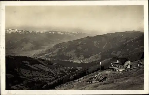 Ak Thumersbach Zell am See in Salzburg, Almwirtschaft Loibl-Steffl, Panorama