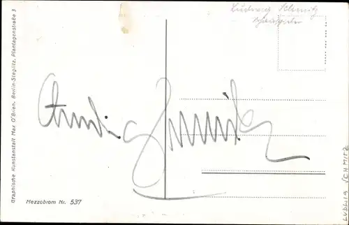 Ak Segelsport auf dem Wannsee, Autogramm von Ludwig Schmitz