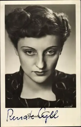 Ak Schauspielerin Renate Cyll, Portrait, Autogramm
