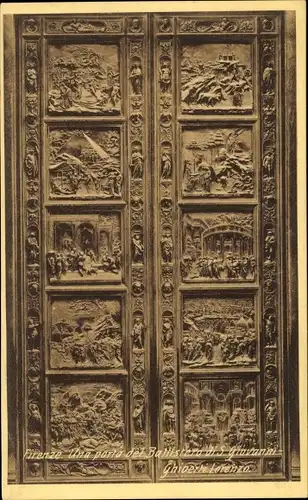 Ak Firenze Florenz Toscana, Battistero di San Giovanni, Una porta
