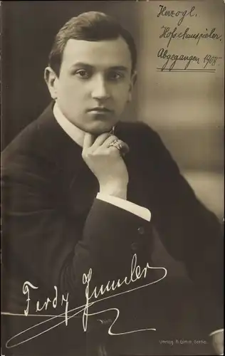 Ak Schauspieler Ferdy Jumeler, Portrait