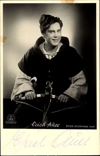 Ak Schauspieler Erich Auer, Portrait, Autogramm, FBZ Verlag