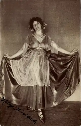 Ak Schauspielerin Helge Thiebach, Portrait, Tanz, Autogramm