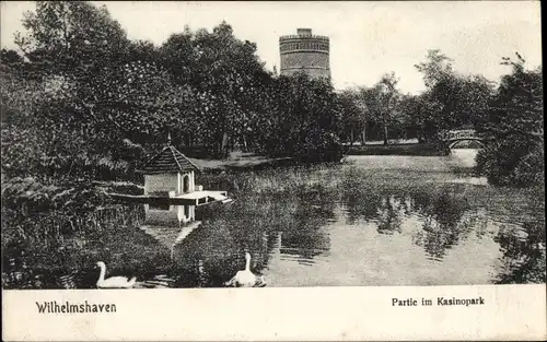 Ak Wilhelmshaven an der Nordsee, Partie am Kasinopark