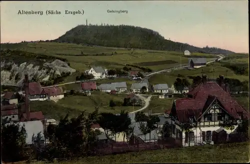 Ak Altenberg im Erzgebirge, Teilansicht mit Geisingberg