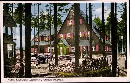 Ak Altenberg im Erzgebirge, Waldschänke Raupennest