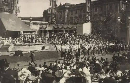 Ak Wien, Kaiser-Jubiläums-Huldigungs-Festzug, Fest, 1908