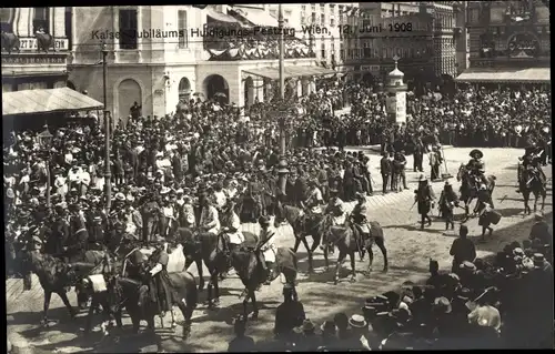 Ak Wien, Kaiser-Jubiläums-Huldigungs-Festzug, Fest, 1908