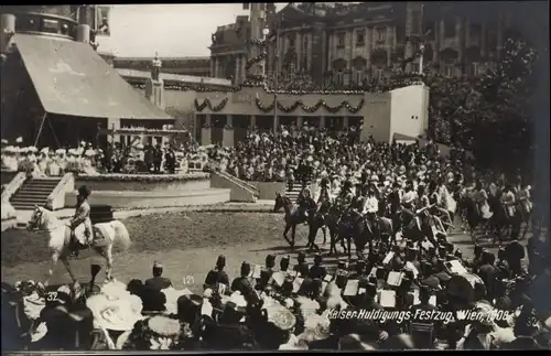 Ak Wien, Kaiser-Jubiläums-Huldigungs-Festzug, Fest, 1908