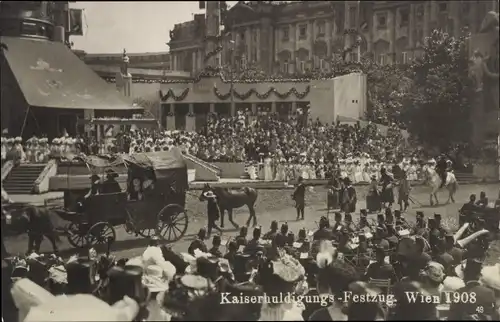 Ak Wien, Kaiser-Jubiläums-Huldigungs-Festzug, Fest, 1908