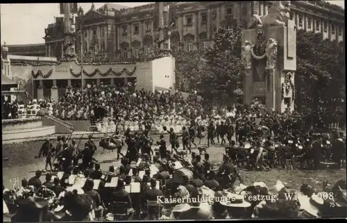 Ak Wien, Kaiser-Jubiläums-Huldigungs-Festzug, Fest, 1908