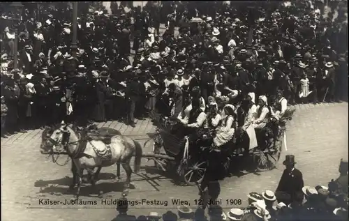 Ak Wien, Kaiser-Jubiläums-Huldigungs-Festzug, Fest, 1908