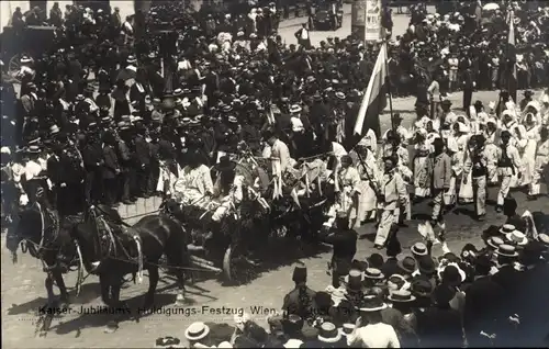 Ak Wien, Kaiser-Jubiläums-Huldigungs-Festzug, Fest, Juni 1908