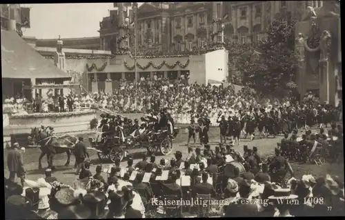 Ak Wien, Kaiser-Jubiläums-Huldigungs-Festzug, Fest, 1908