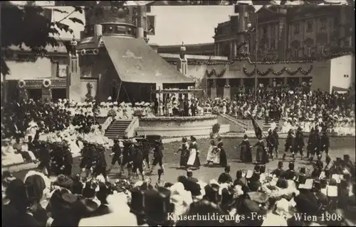 Ak Wien, Kaiser-Jubiläums-Huldigungs-Festzug, Fest, 1908