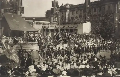 Ak Wien, Kaiser-Jubiläums-Huldigungs-Festzug, Fest, 1908