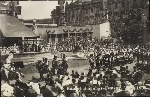 Ak Wien, Kaiser-Jubiläums-Huldigungs-Festzug, Fest, 1908