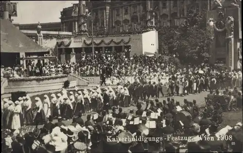 Ak Wien, Kaiser-Jubiläums-Huldigungs-Festzug, Fest, 1908