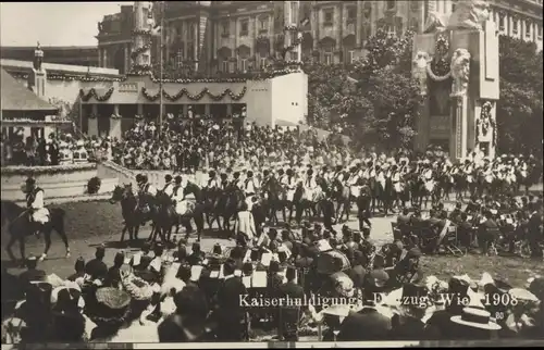 Ak Wien, Kaiser-Jubiläums-Huldigungs-Festzug, Fest, 1908