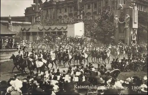 Ak Wien, Kaiser-Jubiläums-Huldigungs-Festzug, Fest, 1908