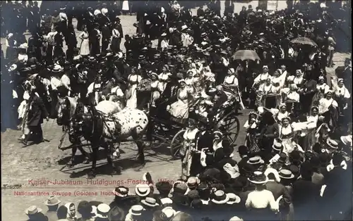 Ak Wien, Kaiser-Jubiläums-Huldigungs-Festzug, Fest, 1908, Nationalitäten-Gruppe