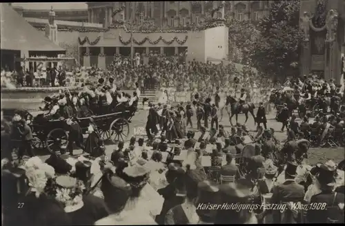 Ak Wien, Kaiser-Jubiläums-Huldigungs-Festzug, Fest, 1908