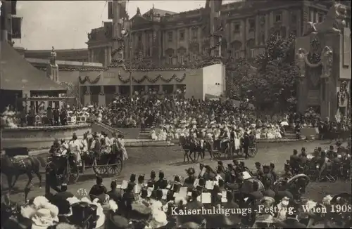 Ak Wien, Kaiser-Jubiläums-Huldigungs-Festzug, Fest, 1908