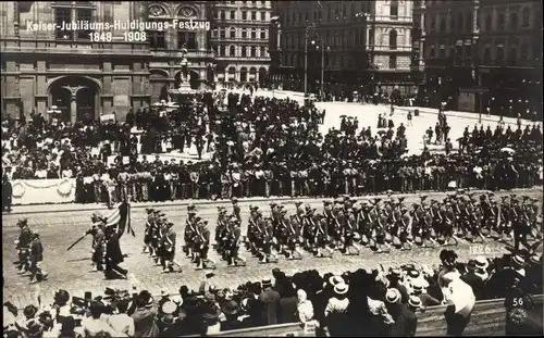 Ak Wien, Kaiser-Jubiläums-Huldigungs-Festzug, Fest, 1908