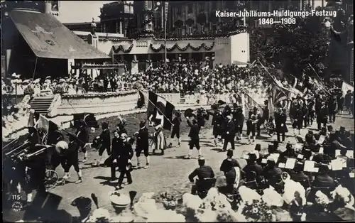 Ak Wien, Kaiser-Jubiläums-Huldigungs-Festzug, Fest, 1908