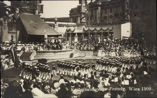 Ak Wien, Kaiser-Jubiläums-Huldigungs-Festzug, Fest, 1908