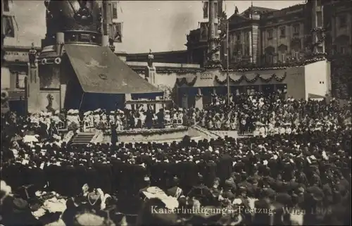 Ak Wien, Kaiser-Jubiläums-Huldigungs-Festzug, Fest, 1908