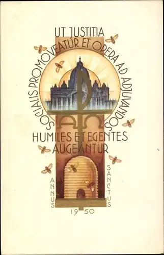 Ak Vatikan, Ut Justitia, Socialis Promovateur et Opera ad Adjuvandos, Petersdom, Bienen
