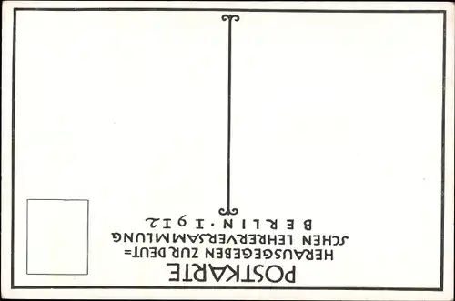 Künstler Ak Berlin Mitte, Denkmal Friedrich des Großen, Deutsche Lehrerversammlung 1912