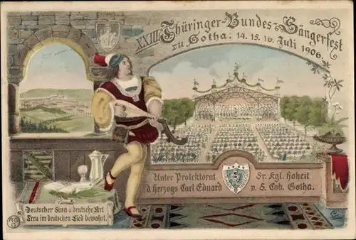 Ak Gotha in Thüringen, XXIII Thüringer-Bundes-Sängerfest 1906