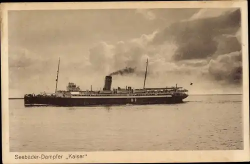 Ak Seebäder-Dampfer Kaiser, HAPAG