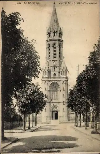 Ak Le Chesnay Yvelines, Kirche St-Antoine de Padoue