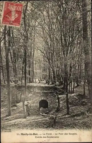 Ak Marly le Roi Yvelines, La Foret, Le Pont des Soupirs