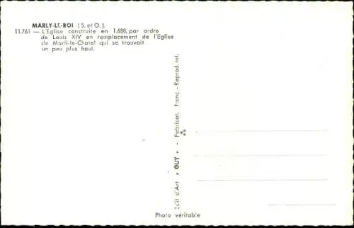Ak Marly le Roi Yvelines, Kirche