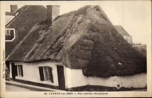 Ak Cayeux sur Mer Somme, Unsere alten Hütten