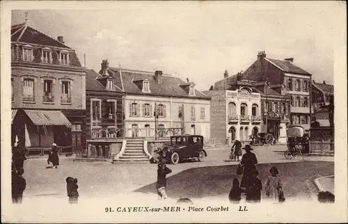 Ak Cayeux sur Mer Somme, Place Courbet