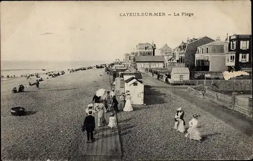 Ak Cayeux sur Mer Somme, Strand